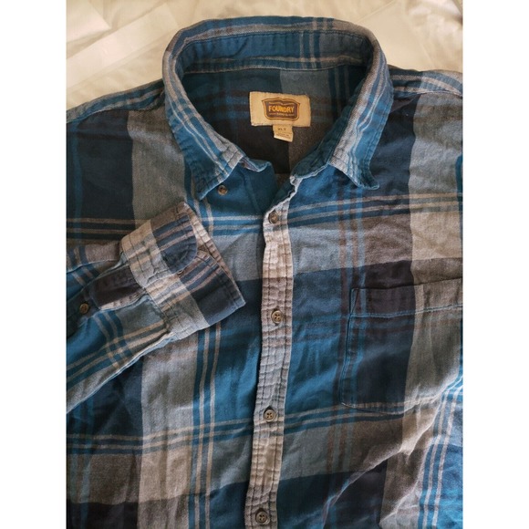 FOUNDRY BLUE AND‎ WHITE SHIRT NWT 2XLT BIG AND TALL - Picture 1 of 7